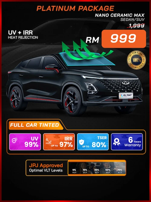 Car Tinted Price in kota damansara, maluri cheras, Puchong, Setia Alom, Kajang